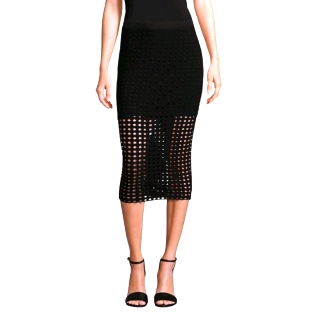 T Alexander Wang Circle Hole Midi Skirt